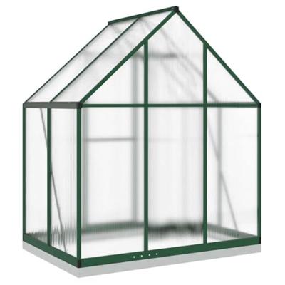 VidaXL Tuinkas met basisframe 169x114x202 cm aluminium groen - thumbnail