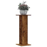 Plantenstandaards 2 st 30x30x80 cm bewerkt hout oud houtkleurig - thumbnail