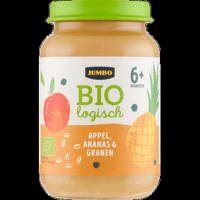 Jumbo Biologisch Babyvoeding Appel, Ananas & Granen 6+ Maanden 190 g - thumbnail