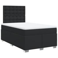 Boxspring met matras kunstleer zwart 120x200 cm - thumbnail