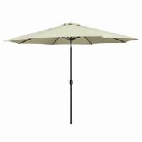 Marbueno Parasol Staal 8 Spaken D300 cm Polyester Beige Tuin, Zwembad, Terras 10486 - thumbnail