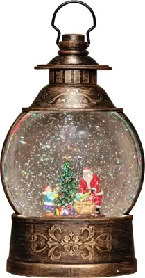 Anna&apos;s Collection LED sneeuwbol lantaarn 27 x 16cm, warm wit