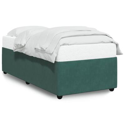 Bedframe zonder matras 140x200 cm fluweel donkergroen
