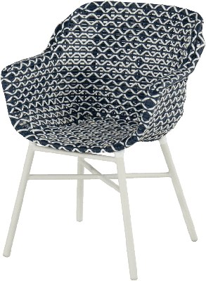 Hartman Tuinstoel 'Delphine' Wicker, kleur Blauw Hartman Tuinstoel 'Delphine' Wicker, kleur Blauw