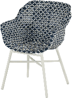Hartman Tuinstoel 'Delphine' Wicker, kleur Blauw - thumbnail