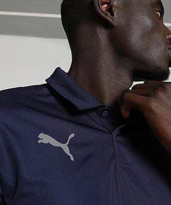 PUMA TeamLIGA Sideline Polo Donkerblauw Wit - thumbnail