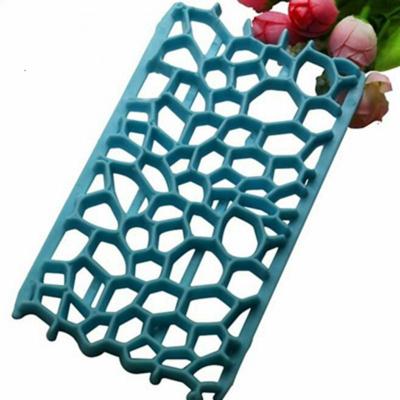 2 PC'S taart fondant gereedschap hartvormige diamant textuur geruite Overpass Quyi Seal Printing mal (Diamond 54053)