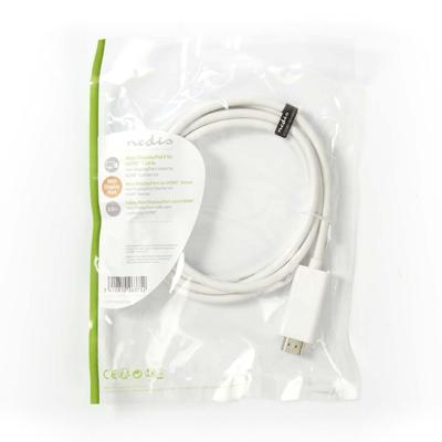 Mini-DisplayPort - HDMI-kabel | Mini-DisplayPort male - HDMI-connector | 2,0 m | Wit