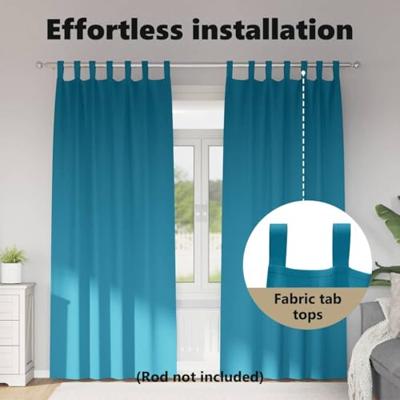 VidaXL Zwart-out gordijnen met ringen 2 pcs turquoise 225 x 140 cm