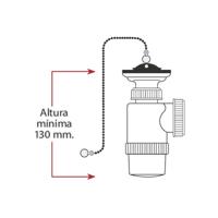 Washbasin Siphon Mirtak v70 Plastic PVC - thumbnail