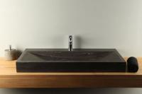 Natuursteen Wastafel Hardsteen Rechthoek 100x45 cm 1 Kraangat | BE-0031k - thumbnail