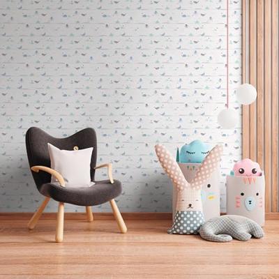 AS Creation Little Love blauw behang | 381301