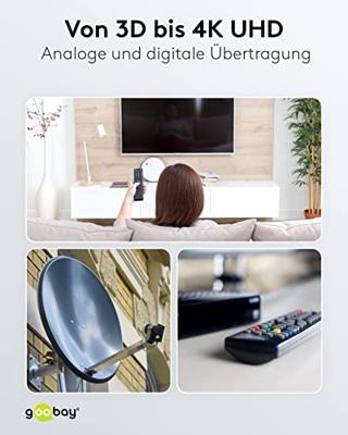 Wentronic 51445 SAT-schakelaar verdeelt/schakelt 1 LNB op 2 SAT-ontvangers Single 1 Stuk zilver