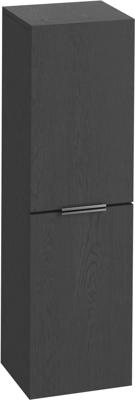 Saqu Lima halfhoge kast met chromen greep 35x32x120cm gebrand zwart