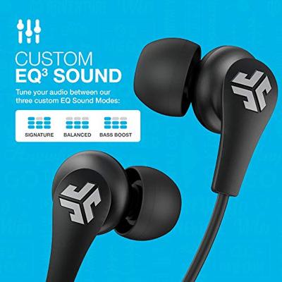 JLab JBuds pro bluetooth draadloze oordopjes met 10 mm titanium oordopjes en ruisisolatie, inclusief op maat gemaakte gelpunten en cush vinnen, zwart