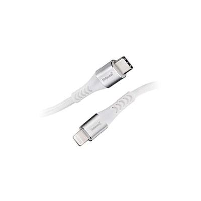 Intenso USB-kabel USB 2.0 USB-C stekker, Apple Lightning stekker 1.50 m Wit Stoffen mantel 7902002 - thumbnail