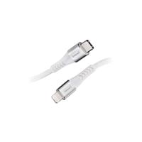 Intenso USB-kabel USB 2.0 USB-C stekker, Apple Lightning stekker 1.50 m Wit Stoffen mantel 7902002 - thumbnail