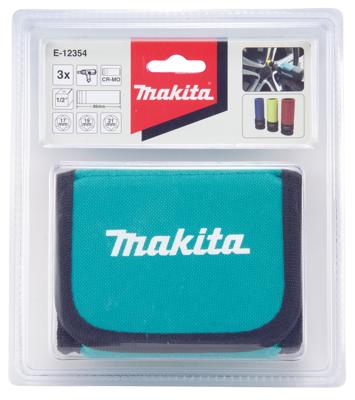 Makita Accessoires Krachtdoppenset wielbouten | 3-delig | 1/2" VK - E-12354 - E-12354