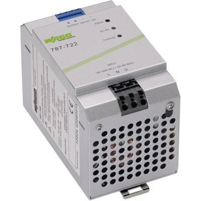 WAGO 787-722 DIN-rail netvoeding 24 V/DC 5 A 120 W Aantal uitgangen:1 x Inhoud 1 stuk(s)