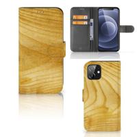 iPhone 12 | 12 Pro (6.1") | Book Style Case | Licht Hout - thumbnail