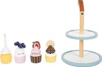 Small Foot houten speeleten etagere met cupcakes, 13dlg. - thumbnail