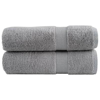 VidaXL Badhanddoeken solund 2 st 600 g/m² 100x150 cm grijs VidaXL Badhanddoeken solund 2 st 600 g/m² 100x150 cm grijs