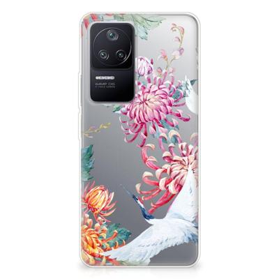 Xiaomi Poco F4 | TPU Hoesje | Bird Flowers Xiaomi Poco F4 | TPU Hoesje | Bird Flowers
