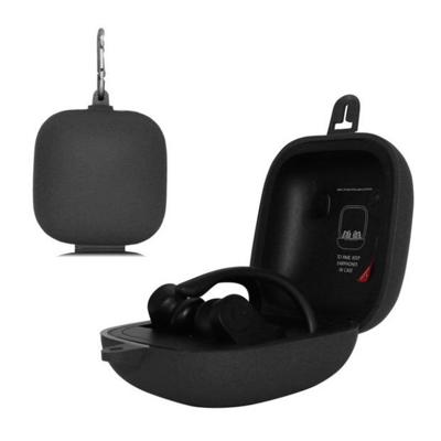 Effen kleur silicone draadloze Bluetooth oortelefoon beschermhoes voor beats Power beats Pro (grijs)