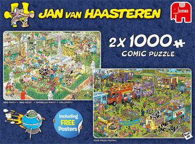 Jumbo legpuzzel Jan van Haasteren 2-in-1 Food Truck Festival 1000 stukjes