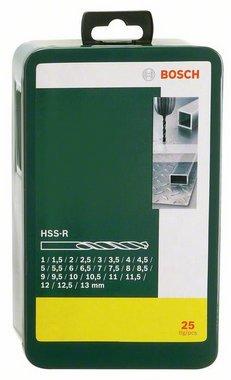 Bosch Accessories 2607019446 Promoline HSS Metaal-spiraalboorset 25-delig 1 mm, 1.5 mm, 2 mm, 2.5 mm, 3 mm, 3.5 mm, 4 mm, 4.5 mm, 5 mm, 5.5 mm, 6 mm, 6.5 mm, 7