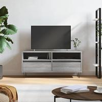 Tv-meubel 100x34,5x44,5 cm bewerkt hout grijs sonoma eikenkleur - thumbnail