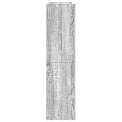 Schoenenrek 80x25x100 cm bewerkt hout grijs sonoma eikenkleurig