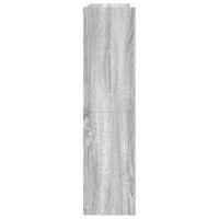 Schoenenrek 80x25x100 cm bewerkt hout grijs sonoma eikenkleurig - thumbnail