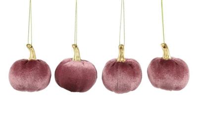 Kersthanger pompoen 14 cm paars Kersthanger pompoen 14 cm paars