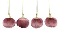 Kersthanger pompoen 14 cm paars - thumbnail