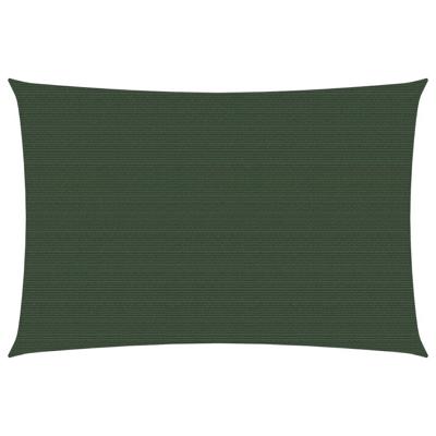VidaXL Zonnezeil 160 g/m² 2,5x4 m hdpe donkergroen