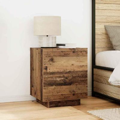 Nachtkastje met lade 2 pcs Oudhout 45 x 40 x 55 cm Bewerkt hout