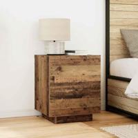 Nachtkastje met lade 2 pcs Oudhout 45 x 40 x 55 cm Bewerkt hout - thumbnail