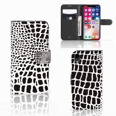 Apple iPhone Xr | Telefoonhoesje | Met pasjeshouder | Slangenprint
