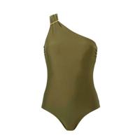whkmp's beachwave one shoulder corrigerend badpak groen - thumbnail
