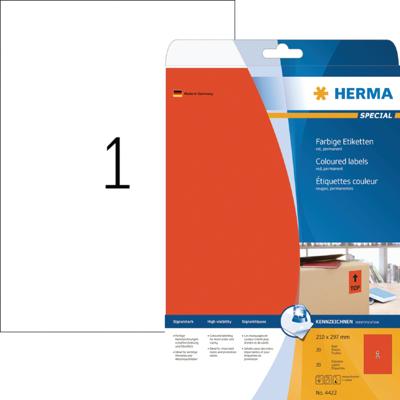 HERMA 4422 printeretiket Rood Zelfklevend printerlabel HERMA 4422 printeretiket Rood Zelfklevend printerlabel