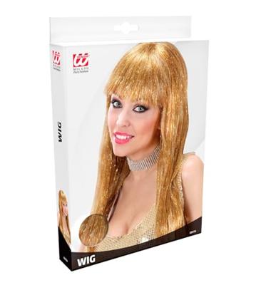 Glamour pruik Glitzy goud