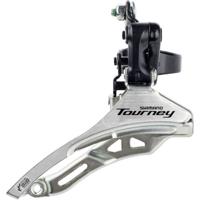 Shimano Voorderailleur 3 x 6/7-speed tourney fd-ty300 down swing/down pull - hoge klem 34,9 mm 42t (66-69°) - zwart/zilver - thumbnail
