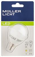 Müller Licht LED Energielabel A+ (A++ - E) E14 Kogel 5.5 W = 40 W Warmwit (Ø x l) 45 mm x 80 mm 1 stuk(s) - thumbnail