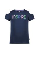 B.Nosy Meisjes t-shirt open schouder - Navy blauw - thumbnail