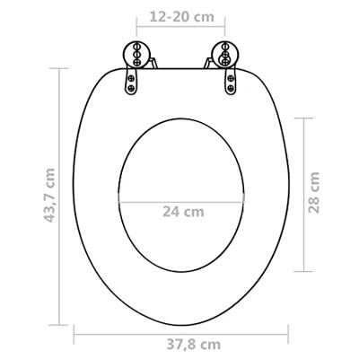 VidaXL Toiletbril van mdf met kiezelstenen dessin VidaXL Toiletbril van mdf met kiezelstenen dessin