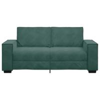 Tweezitsbank 140 cm fluweel donkergroen - thumbnail