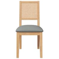 Eetkamerstoelen met kussens 2 st massief hout rubber - thumbnail
