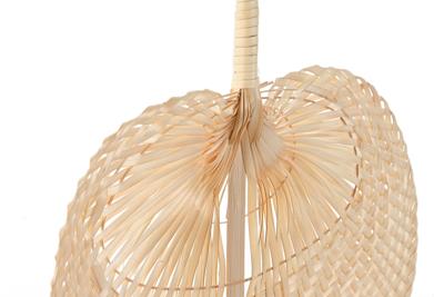 Wanddecoratie Home ESPRIT Lichtbruin Natuurlijk Waaier Tropisch (4 Onderdelen)