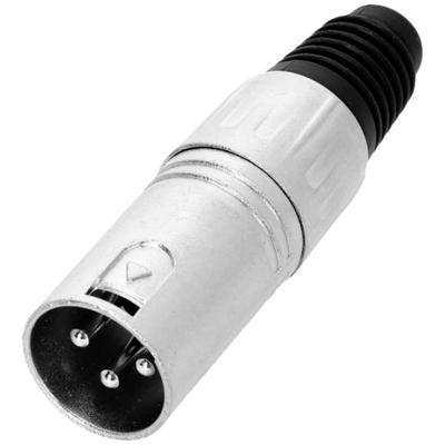 Adam Hall XLR 3p kabeldeel Male zilver Adam Hall XLR 3p kabeldeel Male zilver